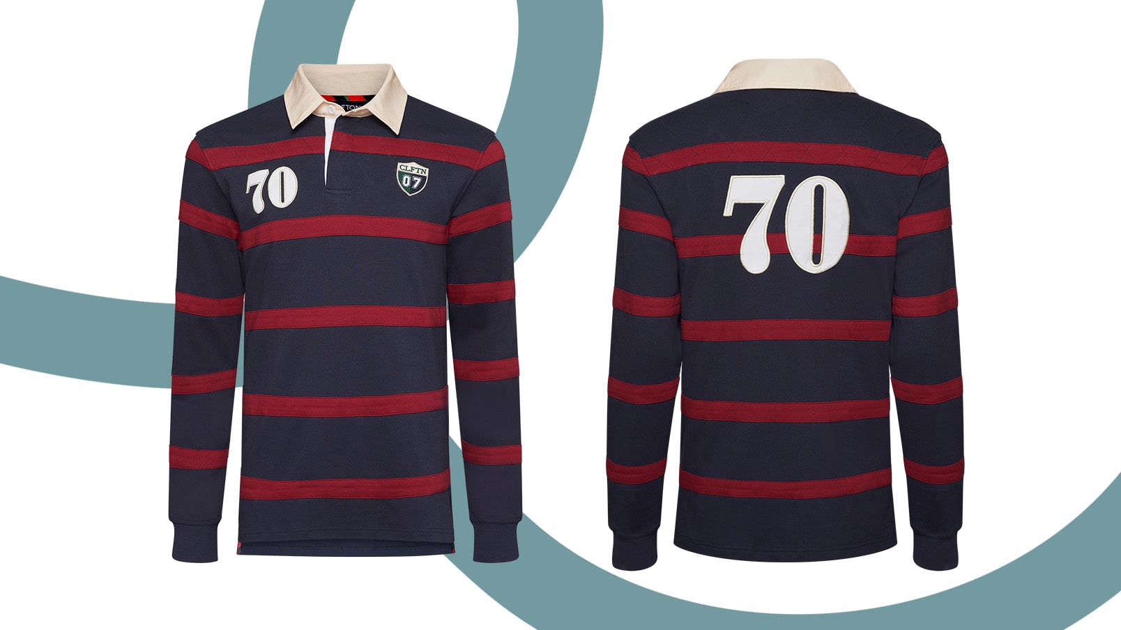 CLIFTON Sullivan – Individuell gestaltetes gestreiftes Rugby-Shirt